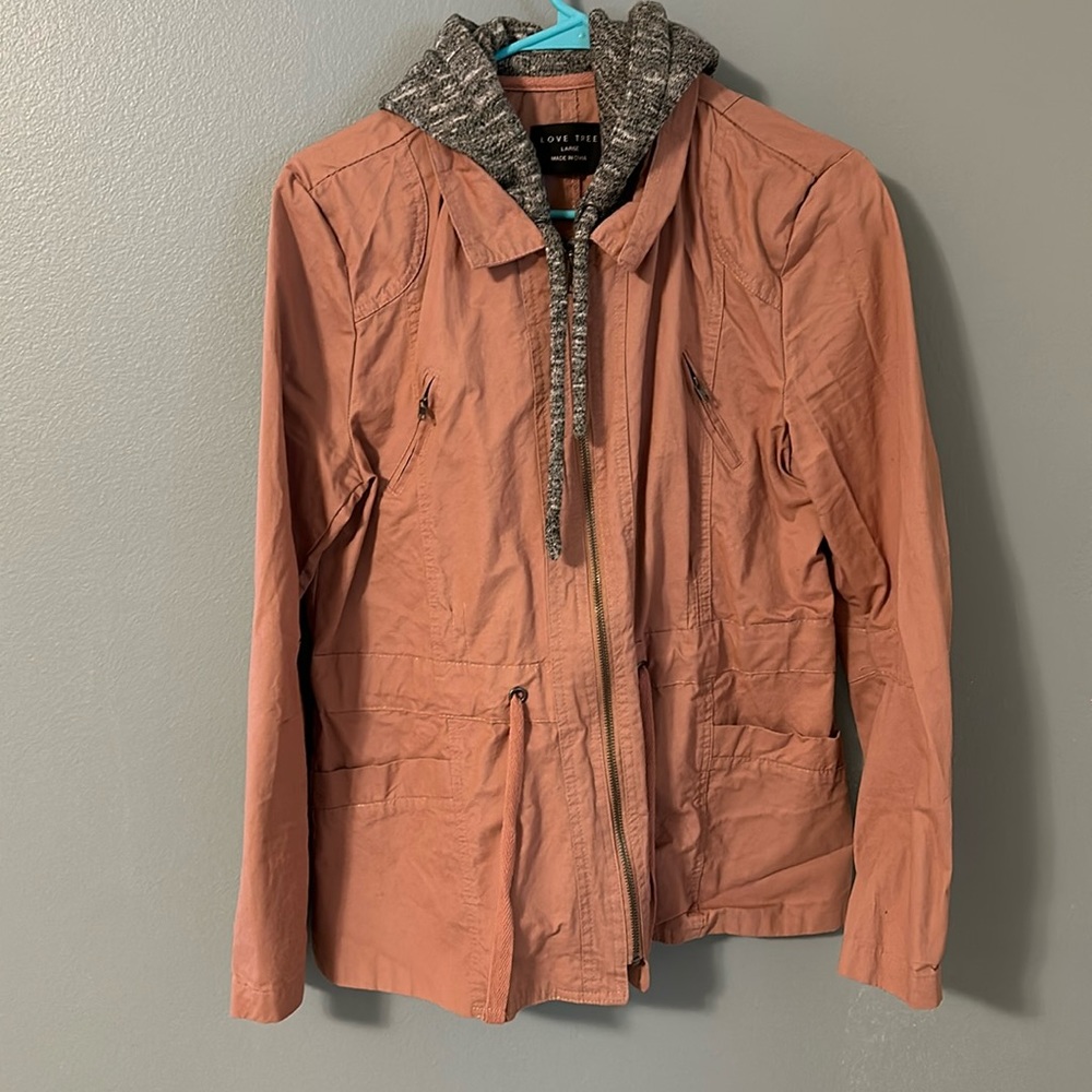 Pink hooded jacket